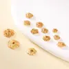 Joias Personalizadas Prata 925 Banhada a Ouro Formato de Flor Floco de Neve Espaçador Pulseira Acessórios Componentes de Joias Artesanais DIY