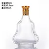 En stock al por mayor botella de vino espiral color degradado vidrio blanco cristal 500ml traje de botella de vino vacía