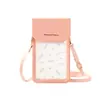 Nueva Bolsa Táctil Transparente para Teléfono Móvil Transfronteriza 2024 para Niñas, Bolso Pequeño Cruzado de Hombro Delgado, Bolso Versátil para Teléfono