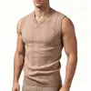 Chaleco de punto para hombre talla grande de invierno 2026 transfronterizo, chaleco suéter de punto con cuello en V para negocios para hombres