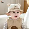 Chapéu de bebê, estilo fino para primavera e outono, chapéu de sol fofo para bebês meninos, adequado para uso ao ar livre, chapéu de sol para bebês e crianças pequenas, chapéu de pescador para o verão
