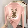 Ropa interior térmica para niñas de otoño e invierno, camiseta térmica de forro polar de doble cara, camiseta de manga larga, camisa de otoño de cuello semi-alto para niñas pequeñas