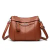 Bolso de Cuero Suave Multicapa Nuevo 2025 para Mujer Moda Bolso para Mamá de Mediana Edad y Mayor Bolso Cruzado de Hombro de Gran Capacidad