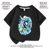 Camiseta de Algodão Puro Baokemeng Articulada de Manga Curta para Crianças Bikachu Geng Fantasma Jenny Tartaruga Pokemon Manga Meia Estação Verão
