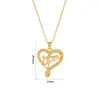 Collar de Cobre Arvaleff Serie Día de la Madre Diamante Micro-Incustado Amor Mamá Cadena para Clavícula Oro de 18K Circonita Venta al por Mayor Transfronteriza
