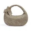 Moda Europea y Americana 2025 Bolso de Hombro Tejido de Gran Capacidad Tipo Empanada Moda Nuevo Bolso de Media Luna Versátil Bolso de Axila Mate
