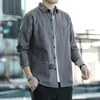 Camisa masculina de manga comprida roupa de trabalho camisa masculina estilo japonês casual solta top estilo primavera e outono jaqueta nova