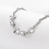 Venta caliente transfronteriza venta directa de fábrica pulsera de la suerte de flor de seis pétalos hoja de bambú joyería de mano de imitación de plata de alta textura para mujer