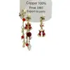 Pendientes Asimétricos de Estrella con Borla de Campana Navideña Pendientes Dulce Atmósfera Festiva Pendientes de Diseño Nicho para Mujer