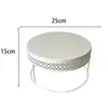 Suporte de mesa de sobremesas em estilo creme, decoração de mesa de casamento, suporte para bolo de aniversário, bandeja de ferro para sobremesas