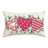 Fundas de Almohada Personalizadas para el Día de San Valentín Transfronterizas, Decoración de Atmósfera Festiva, Fundas de Cojín para Sofá del Hogar, Fundas de Cojín en Forma de Corazón para Dormitorio
