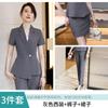 Ropa de trabajo para recepción de joyería, traje ajustado, traje profesional de verano, manga corta, conjunto occidental, pantalón y falda, vestido de moda para mujer.