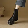 Botines de tacón ultra alto de 9 cm, con plataforma, colección otoño/invierno 2026, punta redonda, tacón grueso, cierre de cremallera en la espalda, botines de moda de tacón alto