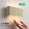 Lámpara de pared vintage para dormitorio, veta de madera de nogal retro estilo japonés, adecuada para el dormitorio principal, mesita de noche, pasillo, entrada o corredor.