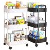 Carro Móvil Multicapa de Piso Estante de Almacenamiento Cesta de Verduras de Cocina Baño Inodoro Caja de Almacenamiento de Snacks Estantería Gabinete