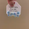 Novos Brincos Borboleta Esmalte Azul Gotejante Estilo Chinês Super Fada Tingimento Halo Estilo Nicho para Férias Brincos Brincos