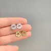 Pendientes Retro Chinos Cortados a Láser para Atraer Riqueza, Pendientes de Moneda de Cobre Estilo Lujo Accesible, Pendientes de Nicho Elegantes de Gama Alta