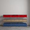 Gabinete de Almacenamiento USM de Color Contrastante Combinación de Módulo Eólico Gabinete de Almacenamiento Lateral Colorido para Comedor Cubo de Almacenamiento para Entrada del Hogar Balcón de la Sala de Estar