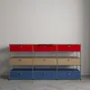 Gabinete de Almacenamiento USM de Color Contrastante Combinación de Módulo Eólico Gabinete de Almacenamiento Lateral Colorido para Comedor Cubo de Almacenamiento para Entrada del Hogar Balcón de la Sala de Estar