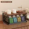 Estante de almacenamiento de escritorio para cafetera, juego de té, portavasos, especias de cocina, bocadillos, escritorio de oficina, almacenamiento multicapa universal tipo cajón