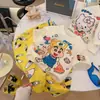 Camiseta de Manga Corta de Algodón Puro para Niños Verano Nuevo Estilo Estilo Coreano Dibujos Animados Muñeco Estéreo Top para Bebé Corte Holgado para Niños y Niñas