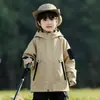 Chaqueta cortavientos para niños, unisex, nuevo estilo 2026, con forro polar desmontable tres en uno, impermeable y engrosada