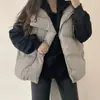 Chaleco acolchado grueso holgado estilo coreano con cremallera para mujer, otoño e invierno 2026, chaleco acolchado casual talla grande