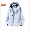 Chaqueta Gruesa con Forro de Polar para Hombre con Capucha Invierno Tres en Uno Ropa de Trabajo Abrigo Montañismo Cortavientos Exterior Personalizada
