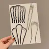 Pasador de Pelo en Forma de U con Perlas para Mujer, Pinza para Moño, Herramienta de Peinado, Pasador Fijo, Nuevo Estilo Chino, Accesorio de Cabello de Alta Gama
