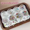 Rhinestones de color Chunri Hua Zi de corte 33 con base puntiaguda para arte de uñas, rhinestones redondos multicolores multifacéticos súper brillantes para decoración de uñas DIY