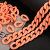 Accesorios para Joyería Cadena Acrílica Pintada a Mano 17*23mm Mate Escarchado Cadena para Bolso de Teléfono Hebilla de Anillo Abierto