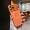 Adequado para iPhone 17 Pro Max Celular Resfriamento Magnético Capa de Telefone Apple 16 Sensação de Gelo Cobertura Total Anti-Queda Capa Protetora