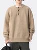 Ropa para Hombre Xxbro # Cuello Henry Engrosado Invierno Estilo Perezoso Suéter de Punto para Hombre, Versátil Ajuste Holgado Capa Base.