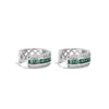 Pendientes de Zirconia Color Esmeralda de Venta Caliente Transfronterizos para Mujer, Diseño Retro de Alta Gama, Pendientes Lujosos, Venta al por Mayor de Joyería