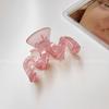 Estilo Japonês Fofo Presilha Rosa Meio Rabo Presilha de Cabelo Presilha de Cabelo para Nuca Feminina Presilha Elegante Coreana Tubarão Acessório de Cabeça