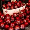 Atacado balão redondo de látex engrossado balão vermelho romã duplo vermelho líquido sala de casamento layout criativo balão vermelho