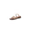 Sandalias romanas de verano 2024 con punta cuadrada, gruesas y sueltas, estilo coreano, para vacaciones, con cinturón fino tejido, para mujer