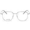 Nuevo Marco de Gafas de Titanio Puro 8502 Marco Grande Polygonal Mostrando la Cara Pequeñas Gafas de Moda Unisex Gafas Planas para Viajar