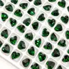 Decorações de Nail Art Esmeralda, Strass com Base Pontuda, Corações Octogonais Irregulares em Formato de Coração, Strass Deslumbrantes em Formato de Ovo de Pombo, Strass para Nail Art no Atacado