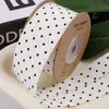 Cinta de poliéster-algodón de lunares, accesorios para el cabello de lazo DIY, pinzas para el cabello, ropa, zapatos, sombreros, decoraciones de cajas de regalo, accesorios, cinta de lunares