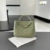 Bolsa Tote Tecida Exclusiva de Couro Bovino Transfronteiriça Grande Capacidade Bolsa para o Dia a Dia Bolsa de Mão Ombro Transversal de Couro Genuíno de Alta Qualidade para Mulheres