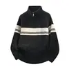 Nueva colección Otoño/Invierno 2026: suéter casual de punto para hombre, cuello alto, media cremallera, estilo coreano, para hombres jóvenes