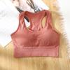 Ropa interior deportiva de yoga para mujer push-up anti-choque sin aro de acero espalda bonita top tubo pecho envuelto ropa interior para llevar debajo ropa exterior fitness chaleco de fondo