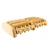 Bastão Massageador de Rolo de Madeira Bastão de Yoga Conjunto Massageador de Madeira Sólida de Nove Rodas Novo Equipamento de Cuidados com a Saúde dos Meridianos