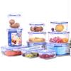 Juego de cajas de plástico para conservar la frescura, redondas, cuadradas, selladas para congelación, para horno microondas, refrigerador, caja de almacenamiento de frutas