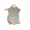 Chaleco de punto elegante con cuello medio alto, estilo nuevo de verano 2024, informal, holgado, camisa pequeña