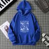 Sudadera con Estampado de Flores de Loto a la Moda Set Y2K América