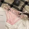 Ventas Directas de Fábrica Superventas Transfronterizo Ropa Interior Sexy de Encaje Rojo para Mujer Tiro Bajo Huecos Lazo de Corbata con Cordones Tanga