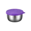 Molheira de Aço Inoxidável 304 com Tampa, Prato para Salada de Tomate, Prato para Condimentos, Mini Molheira Selada, Prato para Molho, Prato para Condimentos