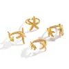 Playa del Océano Costa Vacaciones Estrella de Mar Tortuga Olas Anillo Personalizado Moda Femenina Nicho Lujo Accesible Impermeable y No Descolorante